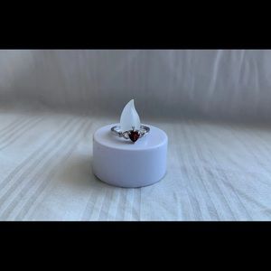 Size 6 | S925 | Red-Heart Silver Ring